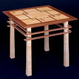 Pagoda Table with Oak Leaf Inlay