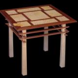 Pagoda Table with Ginkgo Leaf Inlay