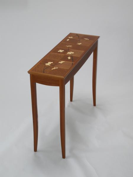 Console Table with Dogwood Marquetry